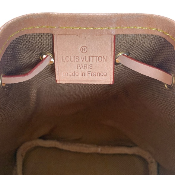 🆕 Louis Vuitton Style Nano Noe Brown Monogram Canvas Shoulder Bag 🆕 - Picture 8 of 10